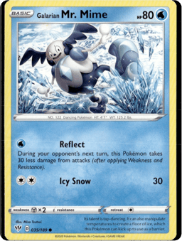 2020 Galarian Mr. Mime #35 Darkness Ablaze