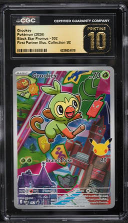 2026 Pokemon Mega Promo First Partner Illustration S2 Full Art Grookey #52 CGC 10 PRISTINE