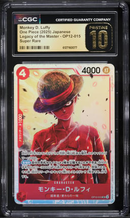 2025 One Piece Japanese Legacy Of The Master SR Monkey D. Luffy #OP12-015 CGC 10 PRISTINE