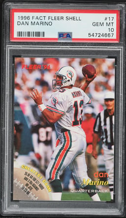 1996 Fact Fleer Shell Dan Marino #17 PSA 10 GEM MINT