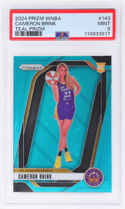 2024 Panini Prizm WNBA Teal Prizm Cameron Brink #143 45/49 PSA 9