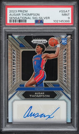 2023 Panini Prizm Sensational Silver Ausar Thompson ROOKIE AUTO #SSAT PSA 9 MINT