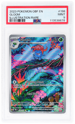 2023 Pokemon Scarlet and Violet Obsidian Flames Illustration Rare Gloom #198 PSA 9