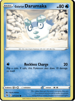 2021 Galarian Darumaka #71 Fusion Strike