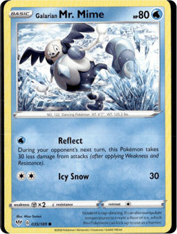 2020 Galarian Mr. Mime #35 Darkness Ablaze