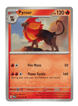 2025 Pyroar #16 Prismatic Evolutions