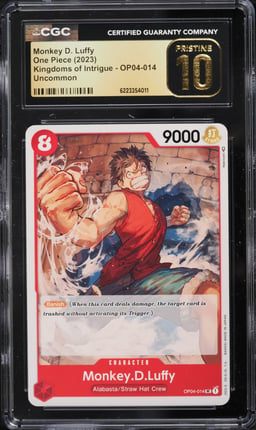 2023 One Piece Kingdoms Of Intrigue Monkey D. Luffy #OP04-014 CGC 10 PRISTINE