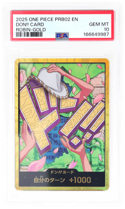 2025 One Piece Premium Booster the Best Volume 2 Nico Robin Gold Don Card PSA 10