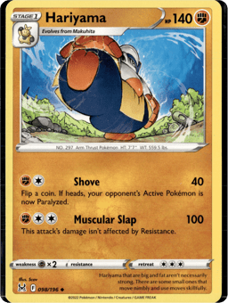 2022 Hariyama #98 Lost Origin