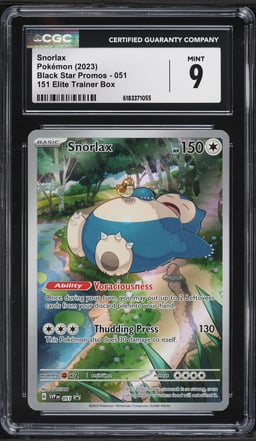 2023 Pokemon Scarlet & Violet Promo 151 ETB Full Art Snorlax #51 CGC 9 MINT