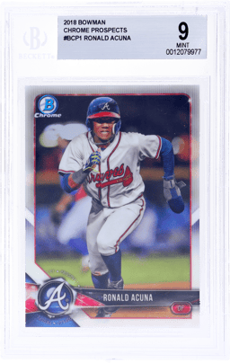 2018 Bowman Chrome Prospect Ronald Acuna Jr. #BCP1 BGS 9