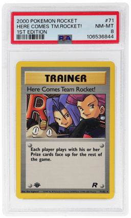 2000 Pokemon Team Rocket 1st Edition Team Rocket #71 PSA 8