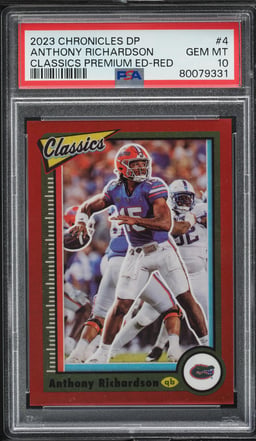 2023 Panini Chronicles Draft Classics Red Anthony Richardson ROOKIE /149 PSA 10