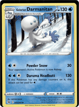 2021 Galarian Darmanitan #72 Fusion Strike