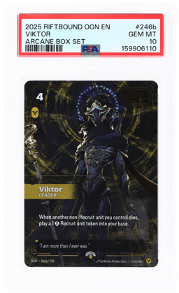 2025 Riftbound League of Legends Origins Arcane Box Set Viktor #246b PSA 10