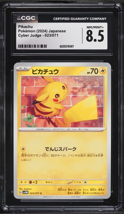 2024 Pokemon Japanese Scarlet & Violet Cyber Judge Pikachu #23 CGC 8.5 NM-MT+