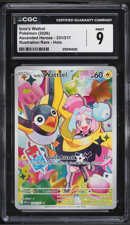 2026 Pokemon Mega Evolution Ascended Heroes IR Iono's Wattrel #231 CGC 9 MINT