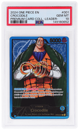 2024 One Piece Promo Premium Leader Collection Crocodile #ST03-001 PSA 10