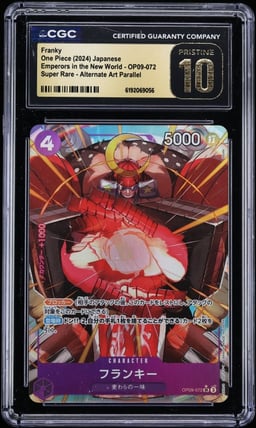 2024 One Piece Japanese Emperors In The New World Alt Art Franky #OP09-072 CGC 10 PRISTINE