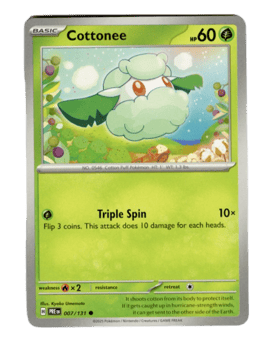 2025 Cottonee #7 Prismatic Evolutions