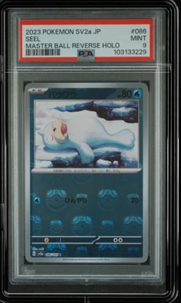 2023 POKEMON JPN SV2A-POKEMON 151 MASTER BALL REVERSE HOLO #086 SEEL PSA 9