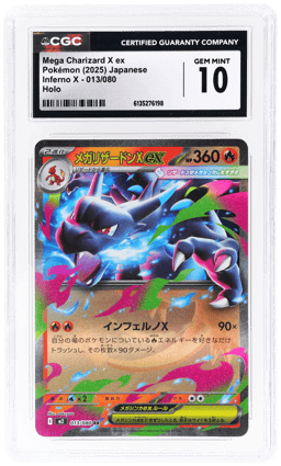 2025 Pokemon Mega Inferno X Japanese Mega Charizard X Ex #013 CGC 10