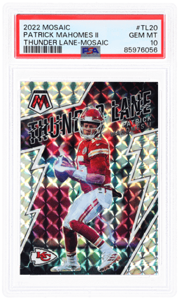 2022 Panini Mosaic Thunder Lane Mosaic Patrick Mahomes II #TL20 PSA 10