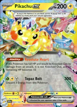 2024 Pikachu ex #57 Surging Sparks