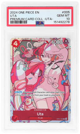 2024 One Piece Card Game Promo Premium Card Collection Uta #OP01005 PSA 10