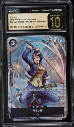 2024 One Piece Japanese Bandai Games Fest Tashigi #ST06-006 CGC 10 PRISTINE