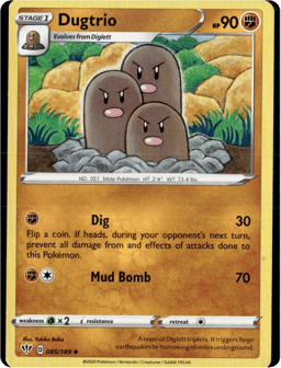 2020 Dugtrio #85 Darkness Ablaze