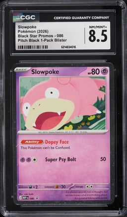 2026 Pokemon Mega Evolution Promo Pitch Black Slowpoke #86 CGC 8.5 NM-MT+