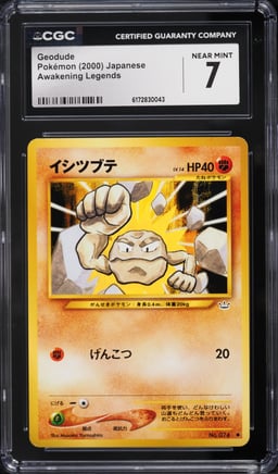 2000 Pokemon Japanese Awakening Legends Geodude #74 CGC 7 NRMT