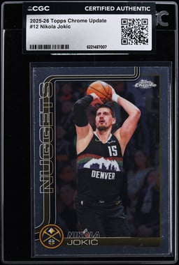 2025 Topps Chrome Update Nikola Jokic #12 CGC AUTH