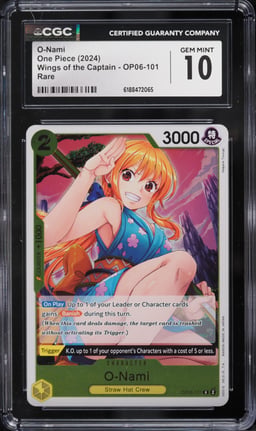 2024 One Piece Wings Of The Captain O-Nami #OP06-101 CGC 10 GEM MINT
