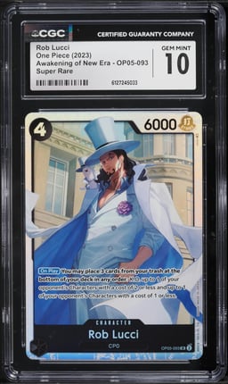 2023 One Piece Awakening Of New Era Rob Lucci #OP05-093 CGC 10 GEM MINT