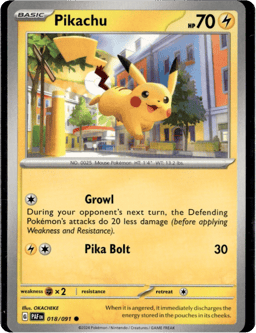2024 Pikachu #18 Paldean Fates
