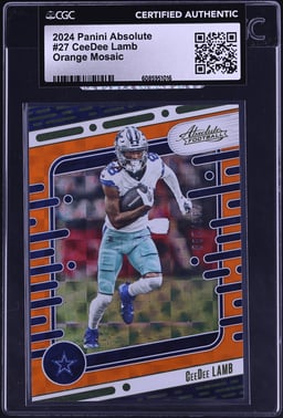 2024 Absolute Orange Mosaic CeeDee Lamb /299 #27 CGC AUTH