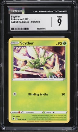 2022 Pokemon Astral Radiance Scyther #004 CGC 9 MINT