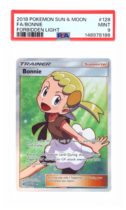 2018 Pokemon Sun and Moon Forbidden Light Bonnie #128 PSA 9