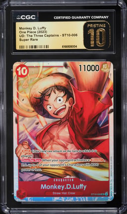 2023 One Piece The Three Captains SR Monkey D. Luffy #ST10-006 CGC 10 PRISTINE