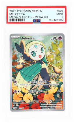 2025 Pokemon Mega Evolution Black Star Promo Mega Battle Deck Mega Diancie Ex Meloetta #026 PSA 9