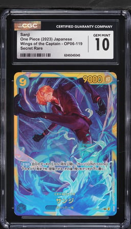 2023 One Piece Japanese Wings Of The Captain SEC Sanji #OP06-119 CGC 10 GEM MINT
