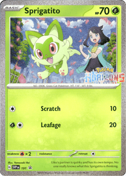 2023 Sprigatito #191 Scarlet & Violet Black Star Promos