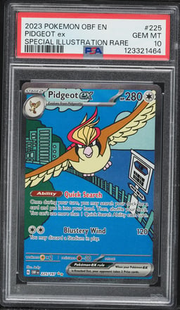 2023 Pokemon Scarlet & Violet Obsidian Flames SIR Pidgeot EX #225 PSA 10 GEM MINT