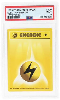 1999 Pokemon Base Set German 1st Edition Lightning Energy #100 PSA 9