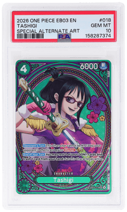2026 One Piece Extra Booster Heroines Edition Special Alternate Art Tashigi #EB03018 PSA 10