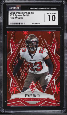 2025 Panini Phoenix Red Winter Tykee Smith /399 #72 CGC 10 GEM MINT