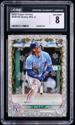2022 Topps Holiday Bobby Witt Jr. ROOKIE #HW150 CGC 8 NM-MT