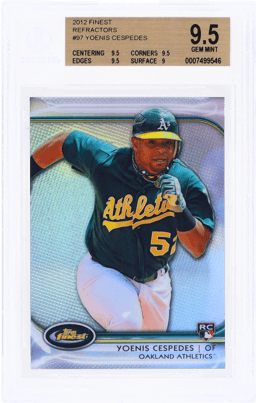 2012 Finest Refractor Yoenis Cespedes #97 BGS 9.5